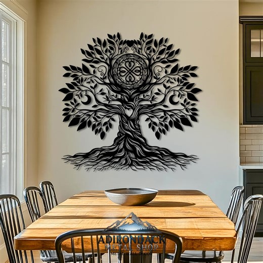 Celtic Tree of Life Metal Wall Art – Spiritual Indoor Outdoor Family Roots Dining Decor - Etsy