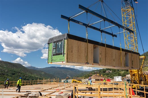 First modulars fit into place at Vail’s Timber Ridge Village