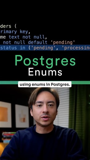 Supabase on Instagram: "Simplify your Postgres enums by using text fields with constraints without rewriting entire tables."
