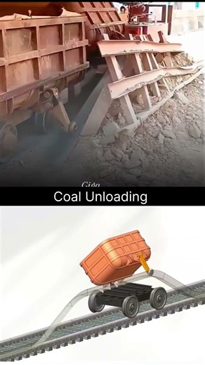 The Genius Engineering of Side-Tipping Railcars 🏗️ #automobile #engineering #machine