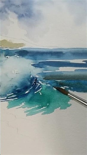 Painting a CRASHING Wave in Watercolor is Easier Than You Think!