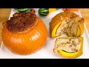 Toffee Pecan Cake in a Pumpkin from Cookies Cupcakes and Cardio