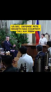 US secretary defense Pete Hegseth nag courtesy call kay Pangulong Bong-Bong Marcos #BongbongMarcos #ImeeMarcos #SARAHDUTERTE | Venielyn Rahman