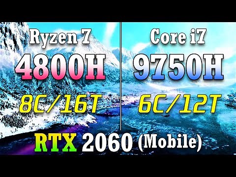 Ryzen 7 4800H vs Core i7 9750H | Laptop Gaming Benchmark Test