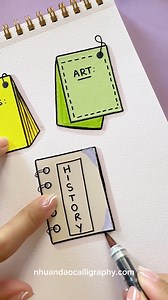Creative Paper Note Ideas for Subjects ✏️ #reels #papernote #stickynote | Nhuan Dao Calligraphy
