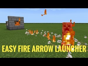 How to make a fire arrow launcher |Easy| Minecraft Bedrock Edition
