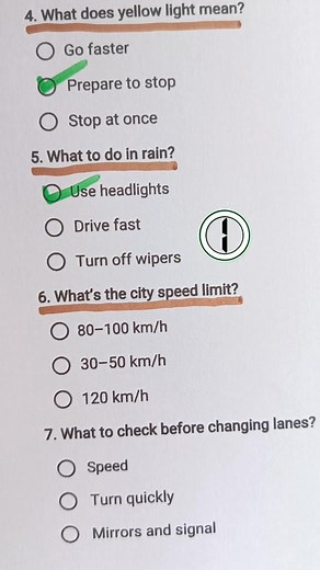 Driving Test Quiz can you get 6/ 7 #driving #drivesafe #generalknowledge #GeneralQuiz #triva #quiz | Quiz Master: Test Your Knowledge