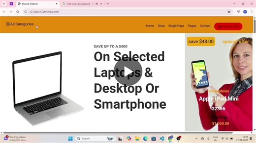Launched Mobile Sale Website with HTML5, CSS3, Bootstrap 5 | Nandhini Sitharthan posted on the topic | LinkedIn