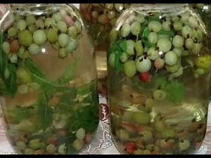 Gooseberry compote "Mojito" recipe in the descriptions