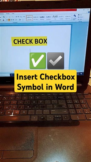 How to Insert a Checkbox in Word Using Shortcut Key #shortsreels #wordtips | Computerbasicgyan
