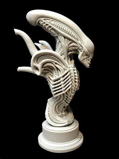 Xenomorph Gray Color,a Silent Predator in Sculptural Form , Amazing Sculpture, Collectible Art, Limited Edition - Etsy