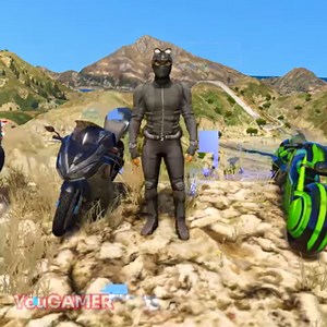 El Hombre Araña Spider-man jugando juego de motores de caricaturas animadas-Videos Juegos de Superhéroes en Español-carreras de motos para niños | Yougamer-gta