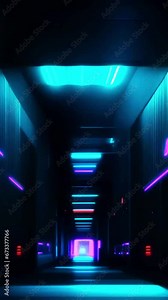 Seamless looping ai generated video of data flow internet cybersecurity visualisation background Stock Video