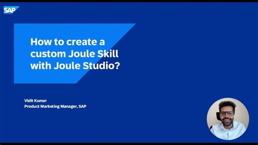 SAP Joule Studio Enablement video 3 of 4, How to Create a custom Joule Skill with Joule Studio? | Mauro Salmoiraghi