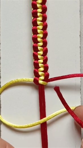 Simple Thread Bracelet Making | Red & Yellow Combo