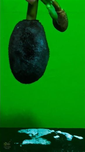 Cutting a Black Baby Jackfruit Into Cool Shapes | Satisfying Fruit Cutting #black #jackfruit #Shorts