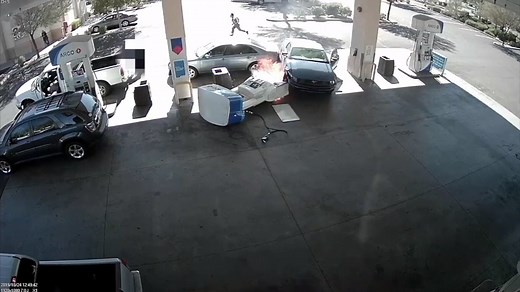 59K views · 561 reactions | GAS STATION FIRE: Watch as a DUI suspect causes a fiery crash and hits a gas station pump in Chandler. The suspect ran on foot but was eventually arrested last month. STORY: bit.ly/334ZrJT | ABC15 Arizona | Facebook