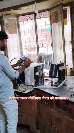 "R32 Gas Charging 💨 | Voltas Window AC Repair & Compressor Replacement" || Bablu