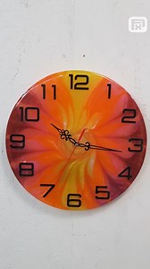 Resin clock with submerged numbers
