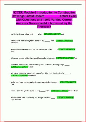 Nccer Module 6 Introduction To Construction Drawings Latest video