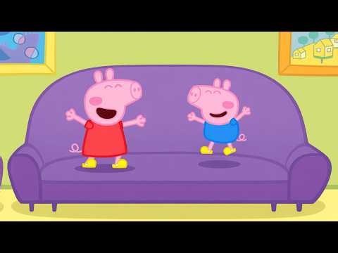 Peppa and George Jumping on the Couch! 🛋️🐷| Peppa Pig Funny Animation