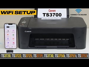 Canon TS3700 WiFi Setup, Connect To Wireless Network, Add In Canon Print App !!