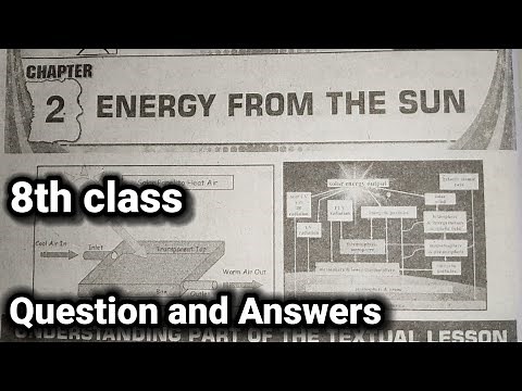 Reuploaded | 8th class | Social |2.Energy From The Sun lesson | Question And Answers| 2nd lesson
