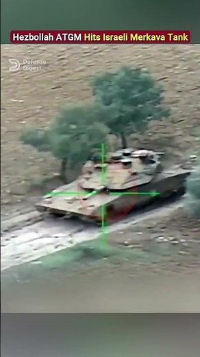 Hezbollah ATGM Hits Israeli Merkava Tank!