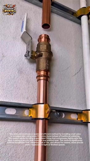 Fastest Way to Install a Copper Pipe Ball Valve (No Soldering!)
