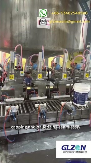 100L Paint Bucket Filling Line | Fully Automatic Packaging System | GLZON