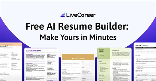 Free AI Resume Builder: Make in Minutes With LiveCareer | Sandeep De