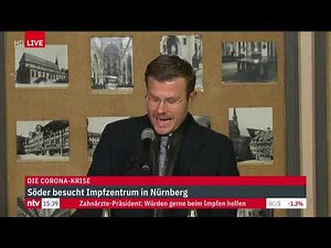 Corona LIVE: Söder eröffnet ein Impfzentrum in Nürnberg