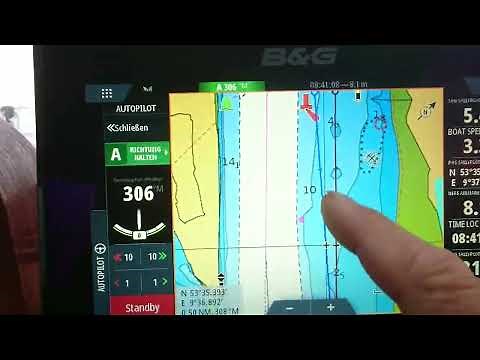 Navigation mit Autopilot B&G Vulcan 9 und Simrad TP22 Pinnenpilot.