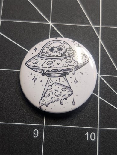 UFO Pin | Alien Button | Button Back Pin | UFO | (1.25 Inch) | Alien | Abduction | Apparel| Original Artwork | Uphobia - Etsy
