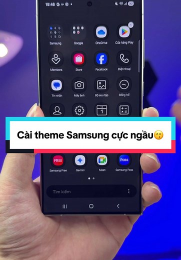 Hướng dẫn cài chủ đề BỐ CỦA NGẦU trên Samsung