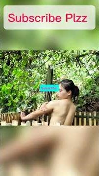 A Beautiful Survivor Builds a Dream Bath in Nature. #bushcraft #survival #shorts