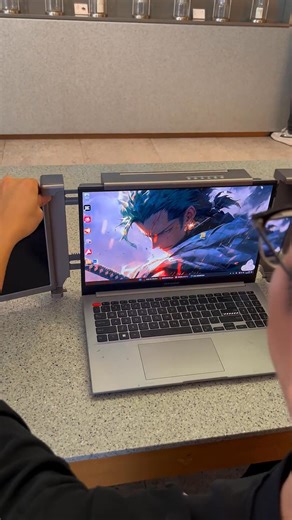 5.5K reactions · 262 shares | Connect with a single USB-C cable. No complex setup. 1080P HD quality, dual-side extension, and a slim, foldable design. Take your office global! | FOPO | Facebook