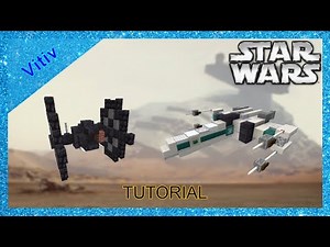 Star Wars Resistance X-Wing and First Order TIE Fighter in Minecraft - 1:1 Scale - Tutorial