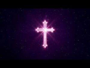 Neon Pink Cross Background Loop || 1 Hour 4K Celestial Worship Video for Christmas & Praise