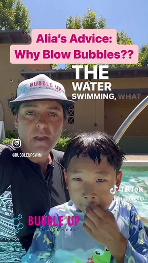 Alia's Advice: Why Blow Bubbles?? This is a question that we get asked quite a bit. Blowing bubbles is essential in learning how to swim. It prepares your student to side breathe properly and is one of the first skills we work on every single lesson. When you blow bubbles underwater, you are able to efficiently turn your head to the side (or up for beginners) and focus on only needing to inhale while your mouth is out of the water. If you hold your breath while underwater, you will then need to