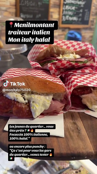 Les jeunes du quartier, ça c’est pour vous 💪🔥 Focaccia artisanale, produits de qualité, fait avec passion 🇮🇹❤️ Qui vient goûter ça demain chez Mon Italy ? 👀 📍Paris 20 ⚠️ Quantités limitées. #monitaly #focaccia #halalfood #paris20 #streetfoodparis