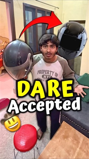 I Wear Helmet For Next 5 Hours 😱 #shorts #challenge #comedy #funny #reaction