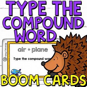 Type the Compound Word Boom Cards (Digital Task Cards) for Grades 2 and 3