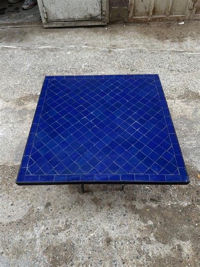 Luxury Moroccan Blue Mosaic Table Rectangular Zellige Tile Coffee Table Handmade Ceramic Patio Table Outdoor Indoor Decor - Etsy