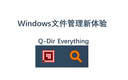 windows文件管理新体验：Q-Dir Everything