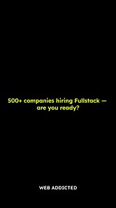 7K views · 94 reactions | 500+ companies hiring full stack  2026...