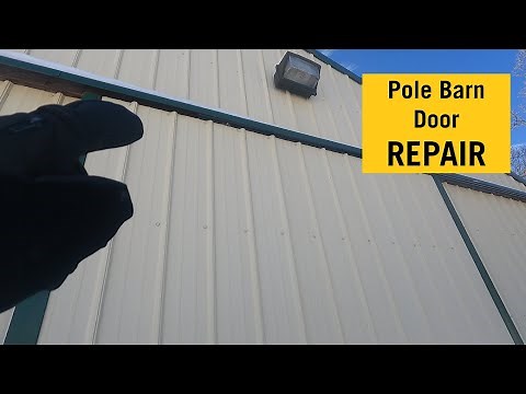 How to fix a sliding door on a pole barn