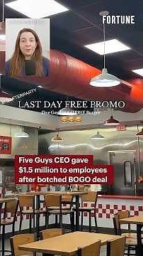 Five Guys CEO gave $1.5 million to employees after botched BOGO deal #FiveGuys #burger