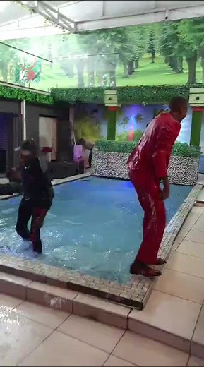 Fun Poolside Moments with Friends in a Decorative Oasis