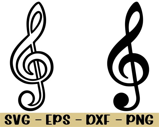 Treble Clef Svg, Dxf, Png - Etsy